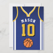  Basketball Birthday Invite  Kaart (Achterkant)