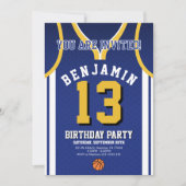 Basketball Birthday Invite  Kaart (Voorkant)