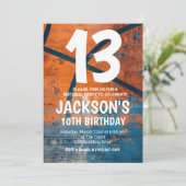 Basketball Birthday Invite Kaart (Staand voorkant)