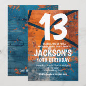 Basketball Birthday Invite Kaart (Voorkant / Achterkant)