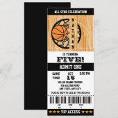 Basketball Birthday Kaart (Voorkant / Achterkant)