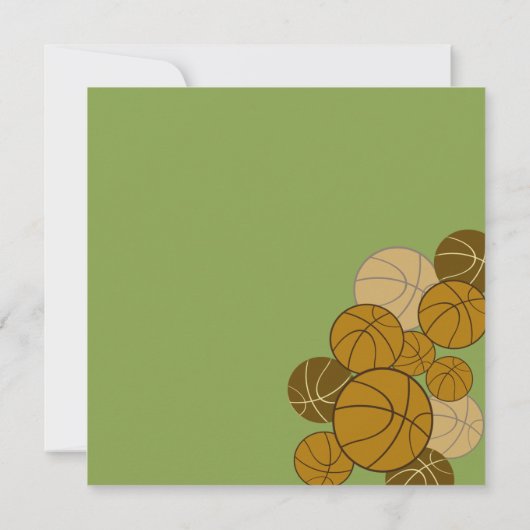 Basketball Birthday Kaart (Achterkant)