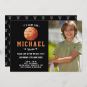 Basketball Birthday Kaart (Voorkant / Achterkant)