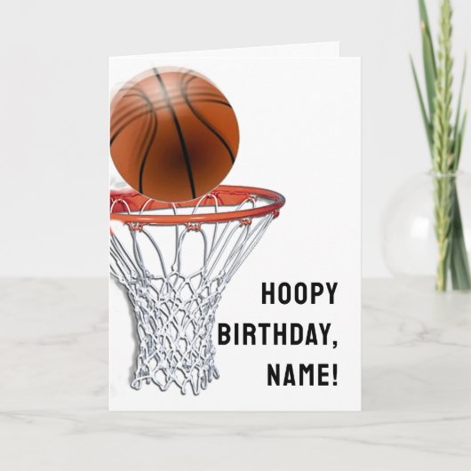 Basketball Birthday Kaart (Voorkant)
