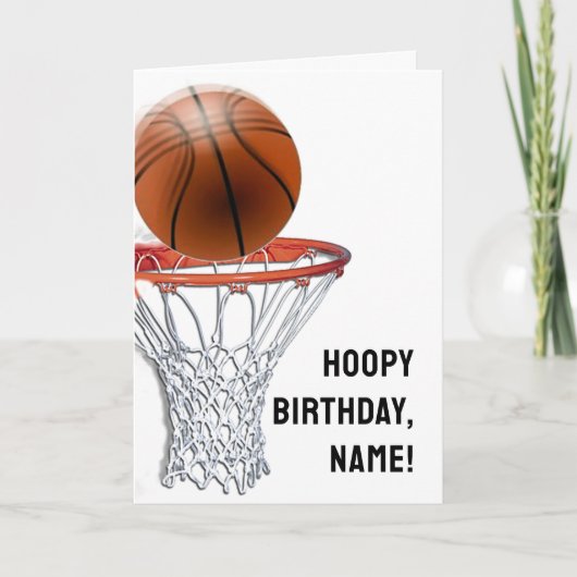 Basketball Birthday Kaart (Voorkant)