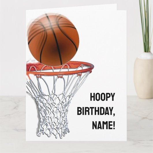 Basketball Birthday Kaart (Voorkant)