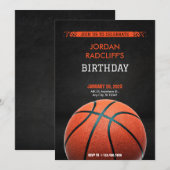Basketball Birthday Kaart (Voorkant / Achterkant)