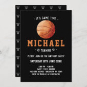 Basketball Birthday Kaart (Voorkant / Achterkant)