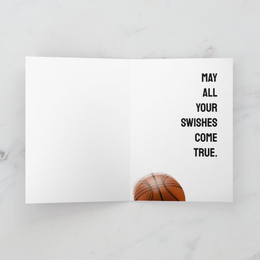 Basketball Birthday Kaart (Binnen)