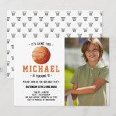 Basketball Birthday Kaart (Voorkant / Achterkant)