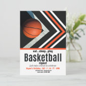 Basketball Birthday Kaart (Staand voorkant)