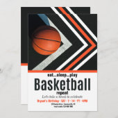 Basketball Birthday Kaart (Voorkant / Achterkant)