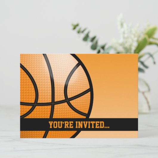 Basketball Birthday Kaart (Staand voorkant)