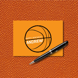 Basketball Birthday-kaart Bedankkaart