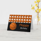 Basketball Birthday-kaart Kaart (Gele Bloem)
