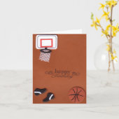 Basketball Birthday-kaart Kaart (Gele Bloem)