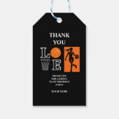 Basketball Birthday Party, Basketball Player Cadeaulabel (Achterkant)