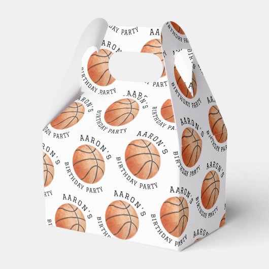 Basketball Birthday Party Bedankdoosjes (Voorkant Zijde)