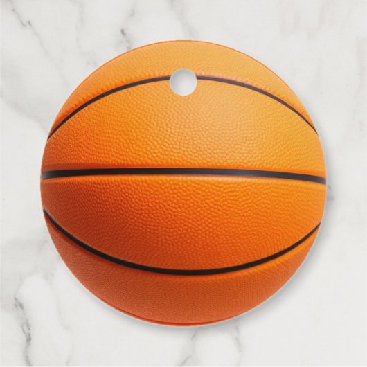 Basketball Birthday Party Bedankjes Labels (Achterkant)