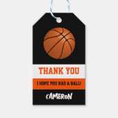 Basketball Birthday Party Cadeaulabel (Voorkant)