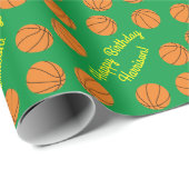 Basketball Birthday Party Cadeaupapier (Rol Hoek)