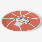 Basketball Birthday Party gepersonaliseerd Papieren Bordje (Gekanteld)