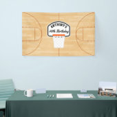 Basketball Birthday Party gepersonaliseerd Spandoek (Beurs)