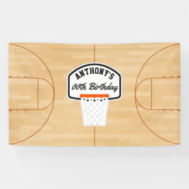 Basketball Birthday Party gepersonaliseerd Spandoek