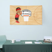 Basketball Birthday Party gepersonaliseerd Spandoek (Beurs)