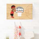 Basketball Birthday Party gepersonaliseerd Spandoek (Insitu)