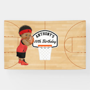 Basketball Birthday Party gepersonaliseerd Spandoek