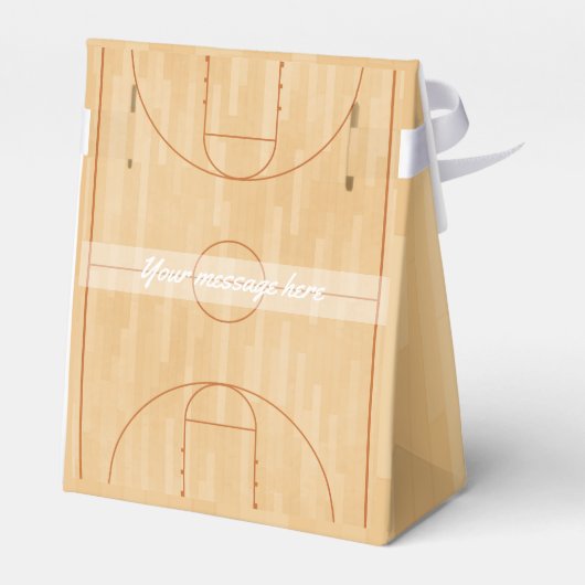 Basketball Birthday Party Guest Hartelijk dank Bedankdoosjes (Achterkant)