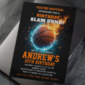 Basketball Birthday Party Invitation Kaart