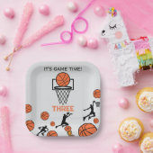 Basketball Birthday Party Invitation Papieren Bordje (Feest)