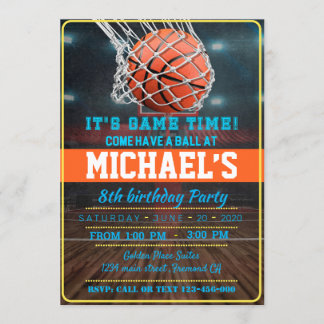 Basketball Birthday Party Kaart
