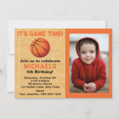 Basketball Birthday Party Kaart (Voorkant)