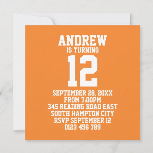 Basketball Birthday Party Kaart (Achterkant)