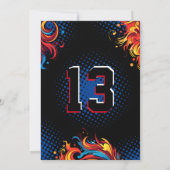 Basketball Birthday Party Kaart (Achterkant)