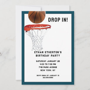 Basketball Birthday Party Kaart