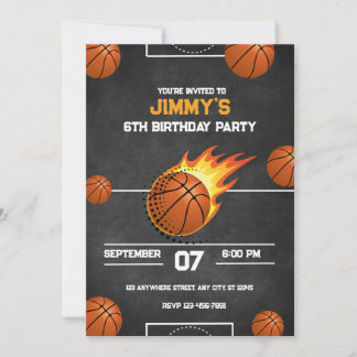 Basketball Birthday Party Kaart