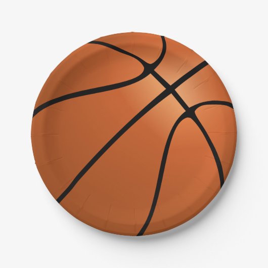 Basketball Birthday Party Papieren Bordje (Voorkant)