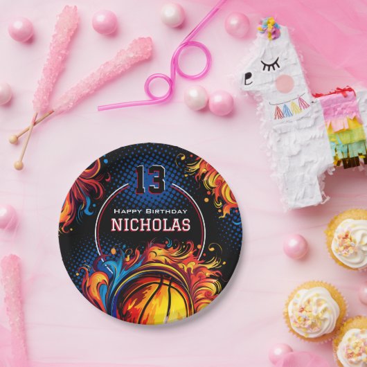 Basketball Birthday Party Papieren Bordje (Feest)