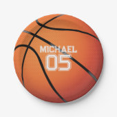Basketball Birthday Party Papieren Bordje (Voorkant)
