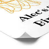 Basketball Birthday Party Sign Poster (Hoek)