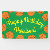 Basketball Birthday Party Spandoek (Horizontaal)