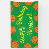 Basketball Birthday Party Spandoek (Verticaal)