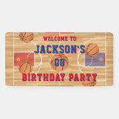 Basketball Birthday Party Spandoek (Horizontaal)