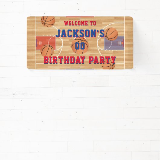 Basketball Birthday Party Spandoek (Insitu)