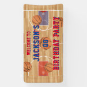 Basketball Birthday Party Spandoek (Verticaal)