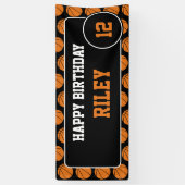 Basketball Birthday Party Spandoek (Verticaal)